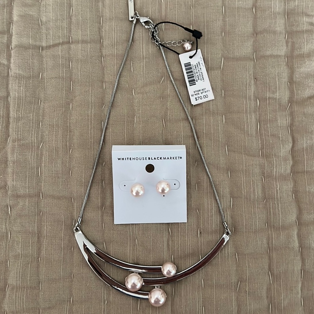 White House Black Market Necklace & Earring Set